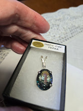 Load image into Gallery viewer, Custom Wire Wrapped Mystic Fire Topaz 12.4 cts. Necklace/Pendant Sterling Silver