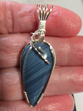 Load image into Gallery viewer, Custom Wire Wrapped California Iron Ore Furnace Slag Necklace/Pendant Sterling Silver