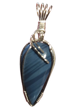 Load image into Gallery viewer, Custom Wire Wrapped California Iron Ore Furnace Slag Necklace/Pendant Sterling Silver