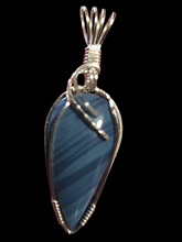 Load image into Gallery viewer, Custom Wire Wrapped California Iron Ore Furnace Slag Necklace/Pendant Sterling Silver