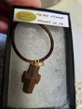 Load image into Gallery viewer, Fairy Stone Patrick County VA Necklace/Pendant with Brown Cord