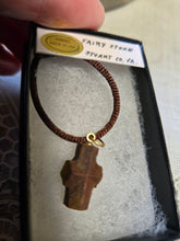 Load image into Gallery viewer, Fairy Stone Patrick County VA Necklace/Pendant with Brown Cord