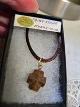 Load image into Gallery viewer, Fairy Stone Patrick County VA Necklace/Pendant with Brown Cord