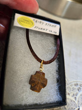 Load image into Gallery viewer, Fairy Stone Patrick County VA Necklace/Pendant with Brown Cord