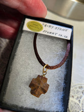 Load image into Gallery viewer, Fairy Stone Patrick County VA Necklace/Pendant with Brown Cord