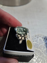 Load image into Gallery viewer, Custom Cut Polished &amp; Wire Wrapped Seraphenite (Angel Stone) Ring Size 6 Sterling Silver