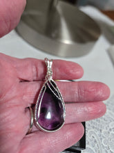 Load image into Gallery viewer, Custom Wire Wrapped Atomic Amethyst Necklace/Pendant Sterling Silver