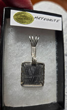 Load image into Gallery viewer, Custom Wire Wrapped Rare  Meteorite Necklace/Pendant Sterling Silver