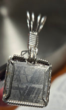 Load image into Gallery viewer, Custom Wire Wrapped Rare  Meteorite Necklace/Pendant Sterling Silver