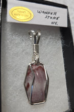 Load image into Gallery viewer, Custom Wire Wrapped Wonderstone NV Necklace/Pendant Sterling Silver