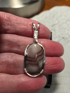 Custom Wire Wrapped Wonderstone NV Necklace/Pendant Sterling Silver