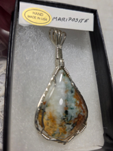 Load image into Gallery viewer, Custom Cut &amp; Polished &amp;  Wire Wrapped Mariposite Necklace/Pendant Sterling Silver