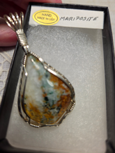 Load image into Gallery viewer, Custom Cut &amp; Polished &amp;  Wire Wrapped Mariposite Necklace/Pendant Sterling Silver