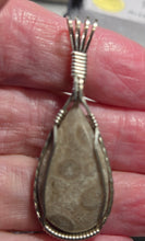 Load image into Gallery viewer, Custom Cut &amp; Polished Petoskey Stone Set Necklace/Pendant &amp; Earrings Sterling Silver