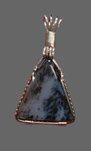Load image into Gallery viewer, Custom Cut Polished &amp; Wire Wrapped Dendritic Agate Necklace/Pendant Sterling Silver