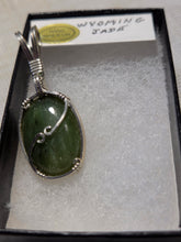 Load image into Gallery viewer, Custom Cut Polished &amp; Wire Wrapped Wyoming Jade Necklace/Pendant Sterling Silver