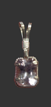 Load image into Gallery viewer, Custom Wire Wrapped Light Morganite Necklace/Pendant Sterling Silver