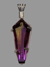Load image into Gallery viewer, Custom Wire Wrapped Ametrine {Bolivianite) Necklace/Pendant Sterling Silver