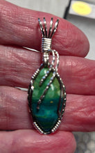 Load image into Gallery viewer, Custom Wire Wrapped Peruvian Opal Necklace/Pendant Sterling Silver
