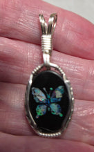 Load image into Gallery viewer, Custom Wire Wrapped Inlaid Australian Opal Set: Earrings, Necklace/Earrings Sterling Silver