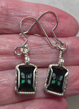 Load image into Gallery viewer, Custom Wire Wrapped Inlaid Australian Opal Set: Earrings, Necklace/Earrings Sterling Silver