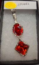 Load image into Gallery viewer, Custom Wire Wrapped Spinel Faceted Necklace/Pendant Sterling Silver