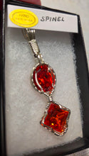 Load image into Gallery viewer, Custom Wire Wrapped Spinel Faceted Necklace/Pendant Sterling Silver