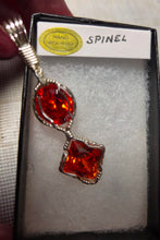 Load image into Gallery viewer, Custom Wire Wrapped Spinel Faceted Necklace/Pendant Sterling Silver