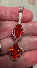 Load image into Gallery viewer, Custom Wire Wrapped Spinel Faceted Necklace/Pendant Sterling Silver