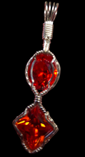 Load image into Gallery viewer, Custom Wire Wrapped Spinel Faceted Necklace/Pendant Sterling Silver