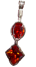 Load image into Gallery viewer, Custom Wire Wrapped Spinel Faceted Necklace/Pendant Sterling Silver