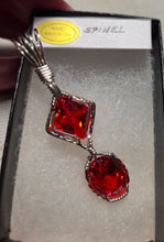 Load image into Gallery viewer, Custom Wire Wrapped Spinel Faceted Necklace/Pendant Sterling Silver