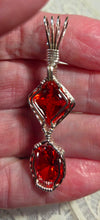 Load image into Gallery viewer, Custom Wire Wrapped Spinel Faceted Necklace/Pendant Sterling Silver