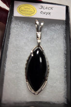 Load image into Gallery viewer, Custom Wire Wrapped Black Onyx Necklace/Pendant Sterling Silver