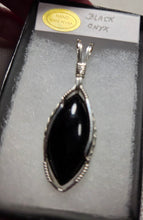 Load image into Gallery viewer, Custom Wire Wrapped Black Onyx Necklace/Pendant Sterling Silver
