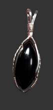 Load image into Gallery viewer, Custom Wire Wrapped Black Onyx Necklace/Pendant Sterling Silver