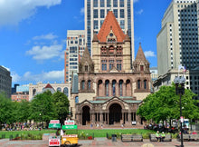Load image into Gallery viewer, Picture of Trinity Church Boston, MA also built out of redstone.