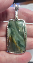 Load image into Gallery viewer, Custom Wire Wrapped Imperial Jasper Necklace/Pendant Sterling Silver