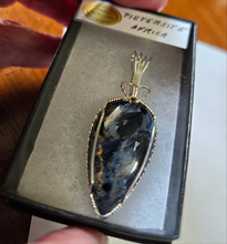 Load image into Gallery viewer, Custom Wire Wrapped Pietersite Necklace/Pendant Sterling Silver