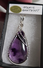 Load image into Gallery viewer, Custom Wire Wrapped Atomic Amethyst Necklace/Pendant Sterling Silver