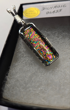 Load image into Gallery viewer, Custom Wire Wrapped Dichroic Glass Necklace/Pendant Sterling Silver
