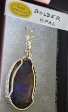 Load image into Gallery viewer, Custom Wire Wrapped Boulder Opal Necklace/Pendant Sterling Silver