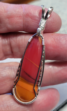 Load image into Gallery viewer, Custom Wire Wrapped Rare Rosarita Stone Necklace/Pendant Sterling Silver