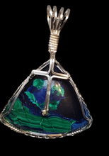 Load image into Gallery viewer, Custom Wire Wrapped Eilat Stone (The King Solomon Stone) Necklace/Pendant Sterling Silver