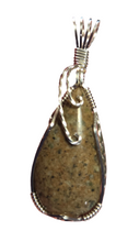 Load image into Gallery viewer, Custom Cut &amp; Polished Pink Granite Mount Desert Island Maine Necklace/Pendant Sterling