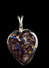 Load image into Gallery viewer, Custom Wire Wrapped European Vintage Heart Stone Necklace/Pendant Sterling Silver