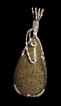 Load image into Gallery viewer, Custom Cut &amp; Polished Pink Granite Mount Desert Island Maine Necklace/Pendant Sterling