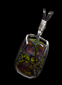 Custom Wire Wrapped European Vintage Stone Necklace/Pendant Sterling Silver