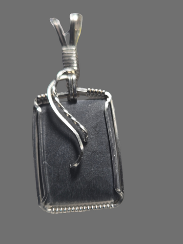 Custom Wire Wrapped unpolished Hokie Stone from Virginia Tech Quarries Necklace/Pendant Sterling Silver
