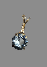 Load image into Gallery viewer, Custom Wire Wrapped Faceted Visionite Necklace/Pendant 14kgf